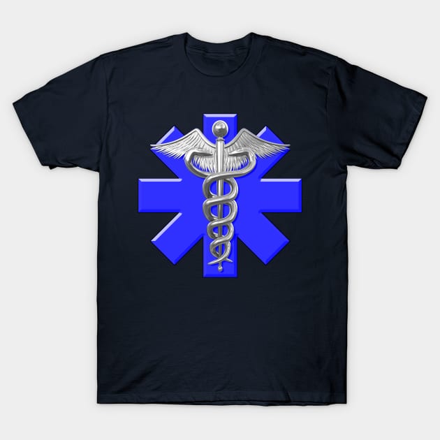 Caduceus Medical Symbol T-Shirt by macdonaldcreativestudios